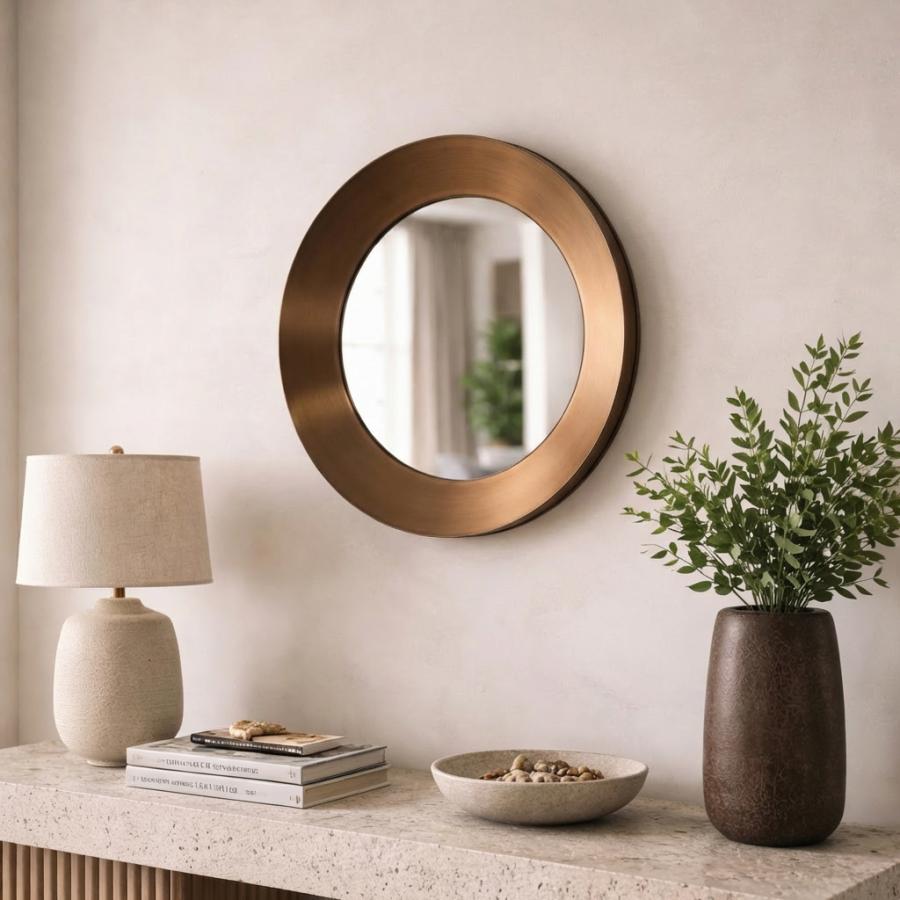 60cm Oculus Gold Round Mirror